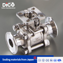 Pince d&#39;équipement industriel End 3pc Ball Valve